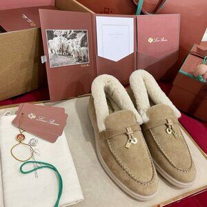 ❄️ Loro Piana Open Walk Shearling-Lined Loafers ❄️